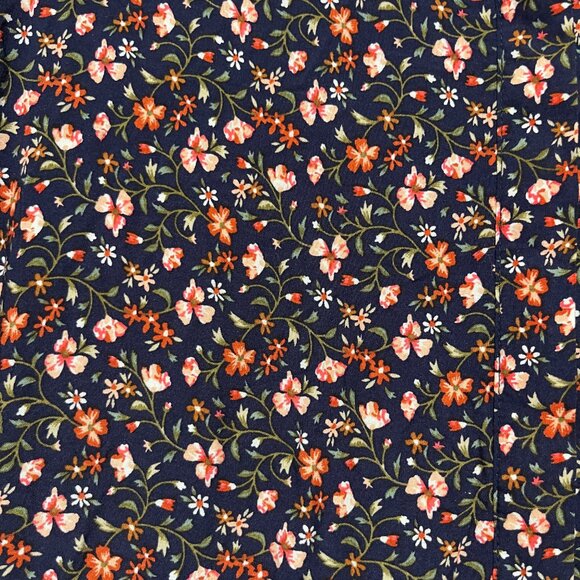 Old Navy Womens Tiered Maxi Dress XXL Dark Floral Cottagecore Prairie Herbalist - Picture 4 of 10